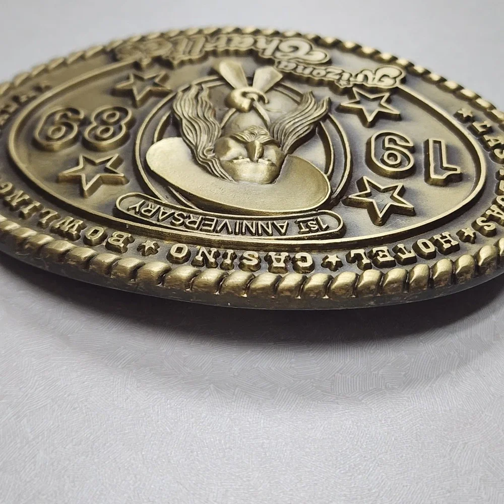 Arizona Charlies Hotel Casino 1st Year 89 Las Vegas Nevada Vintage Belt Buckle